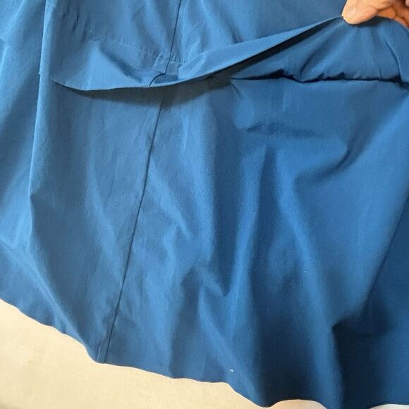 Athleta Women’s M/P Elation V-Neck Hybrid Midi Dress in Blue Built In Bra - Picture 8 of 13